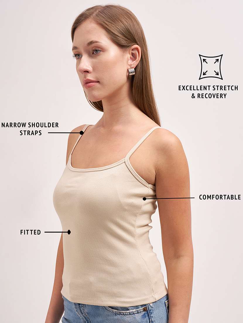 women solid sleeveless tank top - 22462303 -  Standard Image - 4