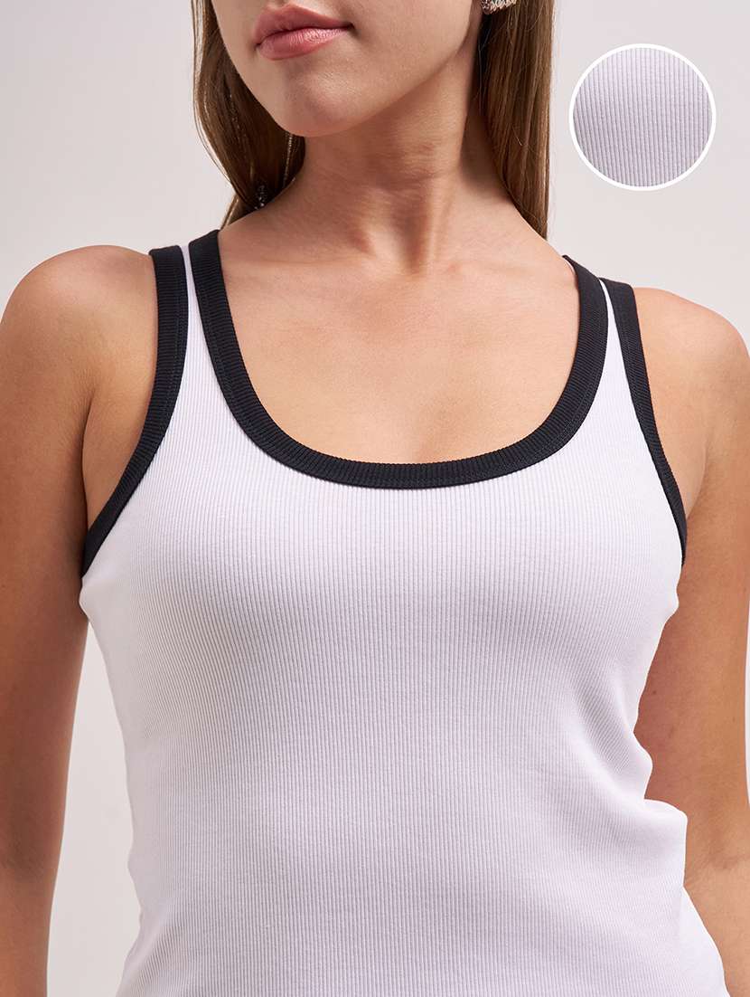 women solid sleeveless tank top - 22462307 -  Standard Image - 1