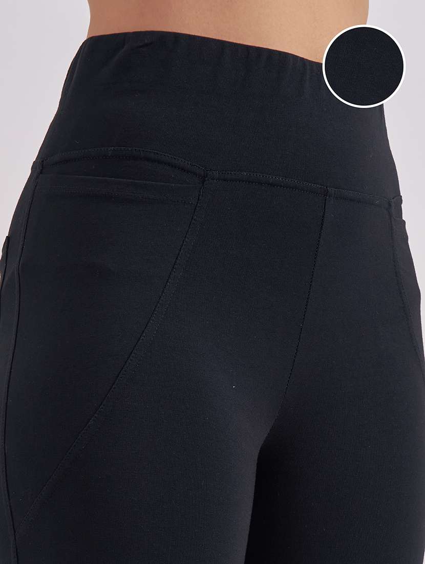 women solid mid rise bootcut trouser - 22462373 -  Standard Image - 1