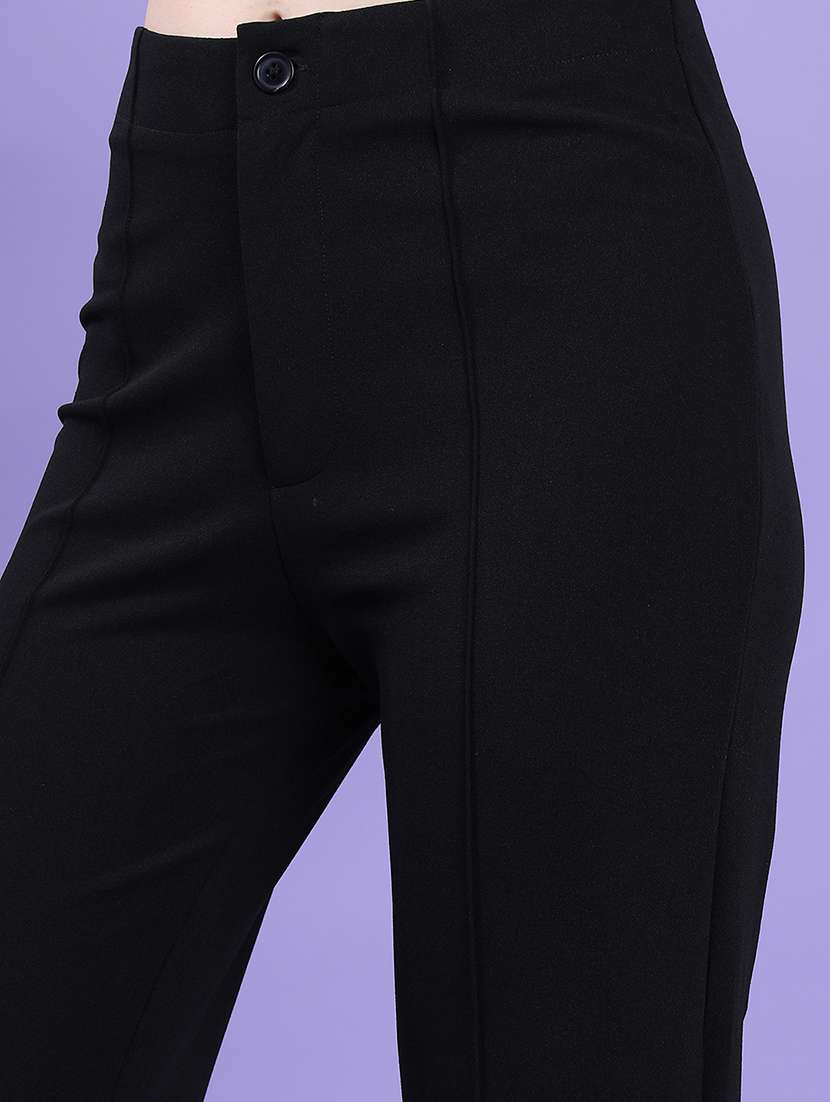 black polyester trousers - 22462409 -  Standard Image - 1