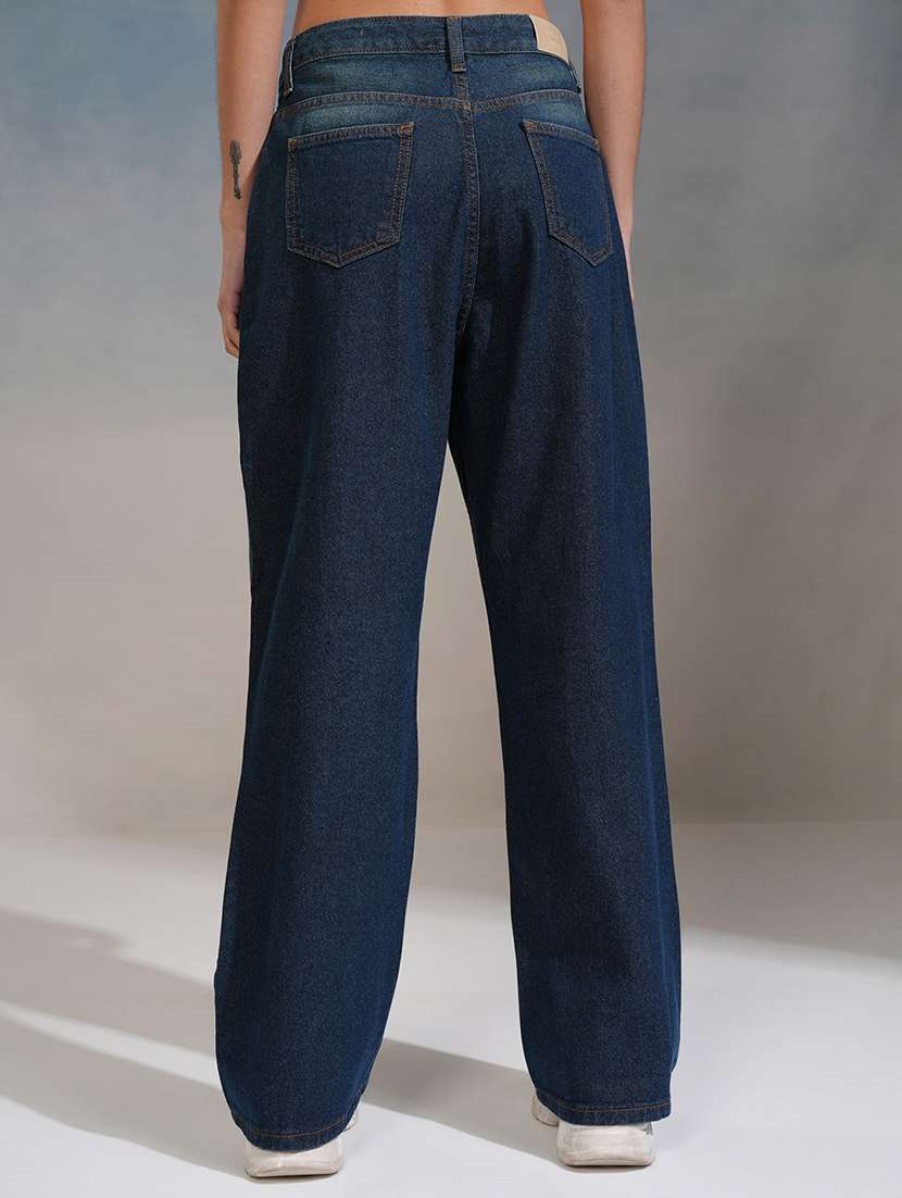 women blue cotton jean - 22462438 -  Standard Image - 4