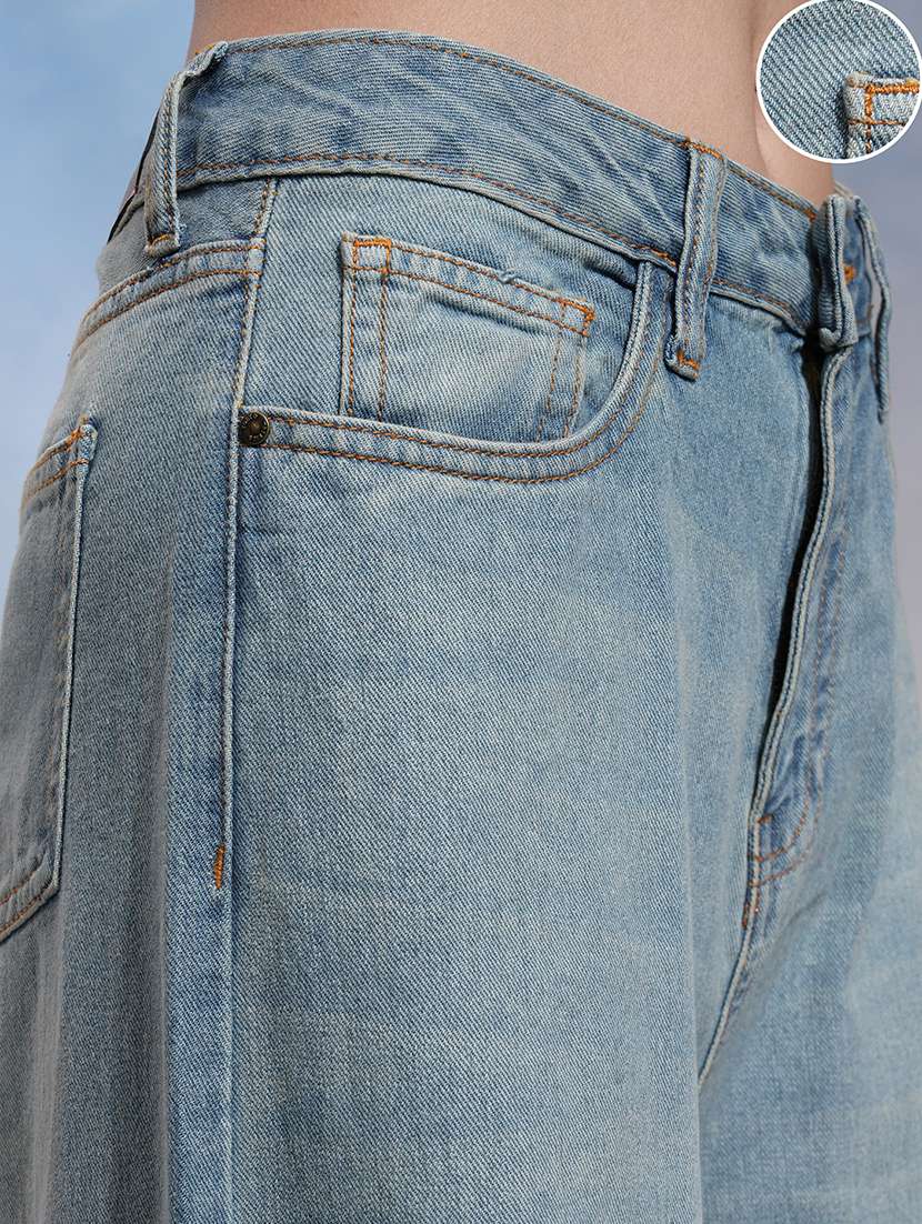 women blue cotton jean - 22462439 -  Standard Image - 1