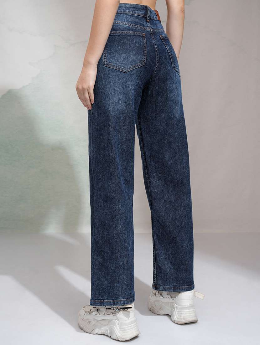 Women Blue Cotton Jean - 22462443 -  Standard Image - 4