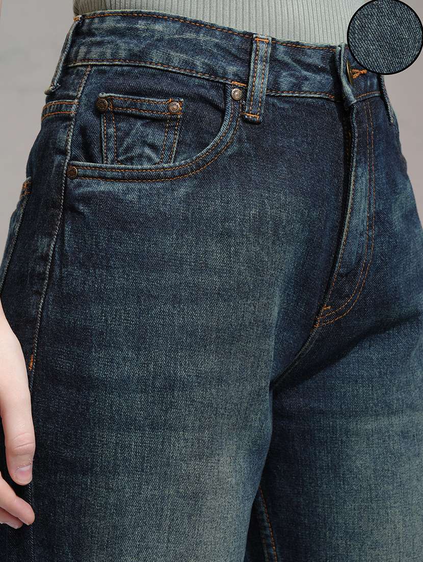 women blue cotton jean - 22462444 -  Standard Image - 1