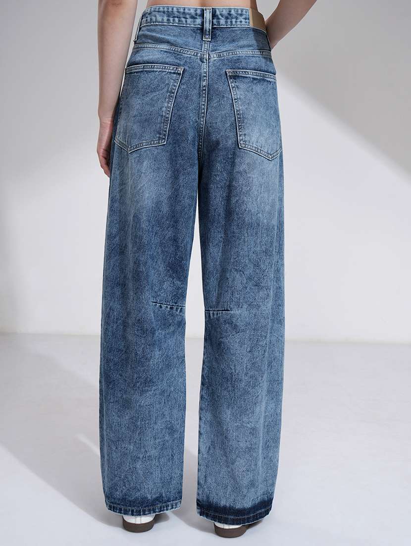 women blue cotton jean - 22462446 -  Standard Image - 4