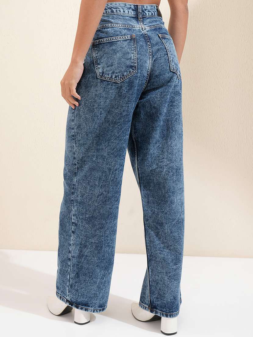 women blue cotton jean - 22462450 -  Standard Image - 4