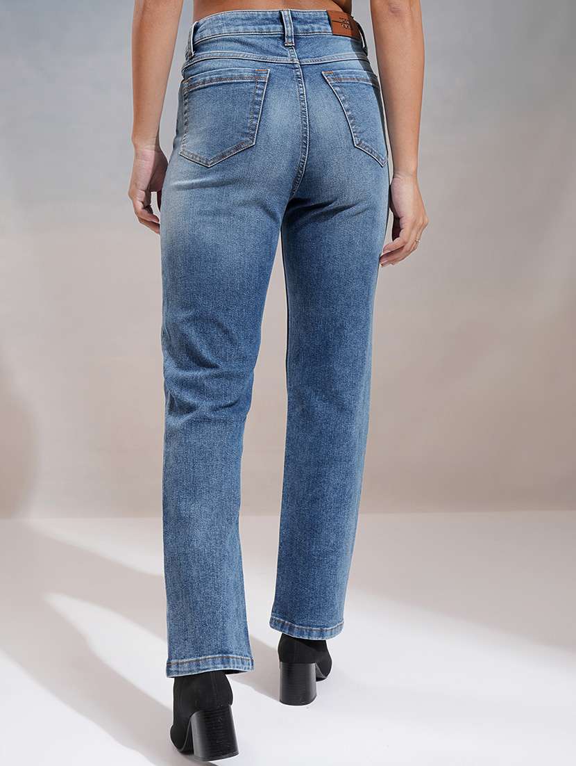 Women Blue Cotton Jean - 22462452 -  Standard Image - 4