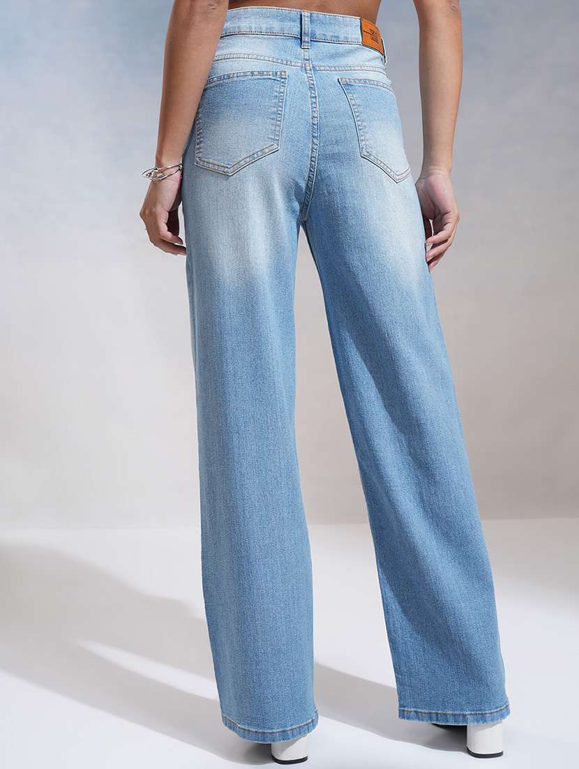 women blue cotton jean - 22462457 -  Standard Image - 4