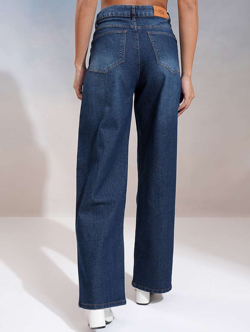 women blue cotton jean - 22462458 -  Standard Image - 4