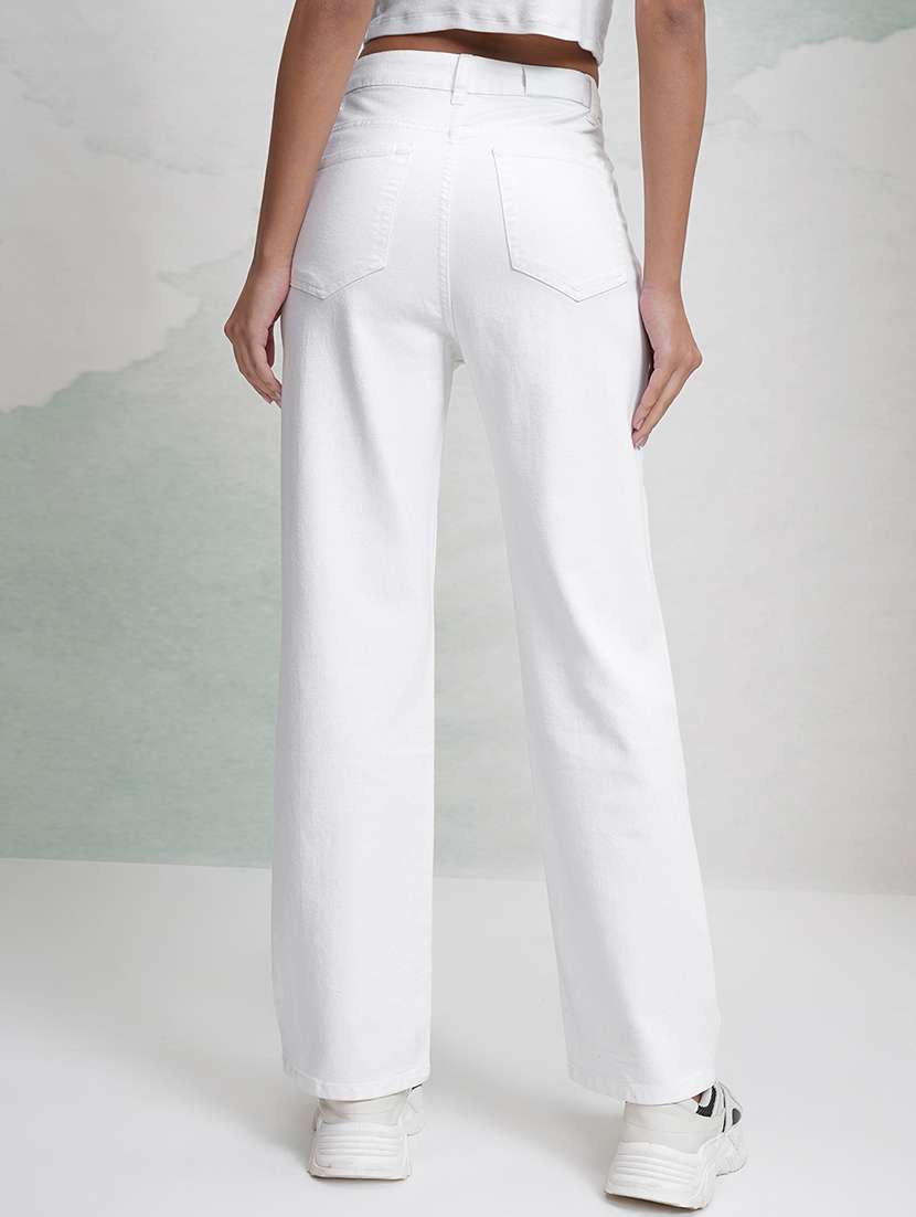 women white cotton jean - 22462460 -  Standard Image - 4