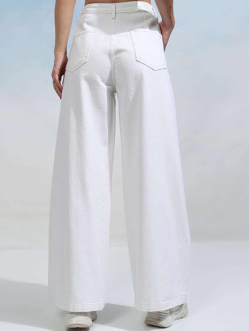 women white cotton jean - 22462468 -  Standard Image - 4