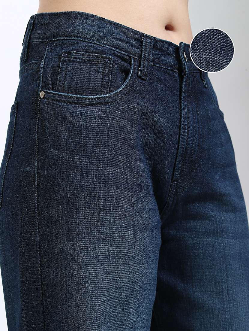 women blue cotton jean - 22462470 -  Standard Image - 1