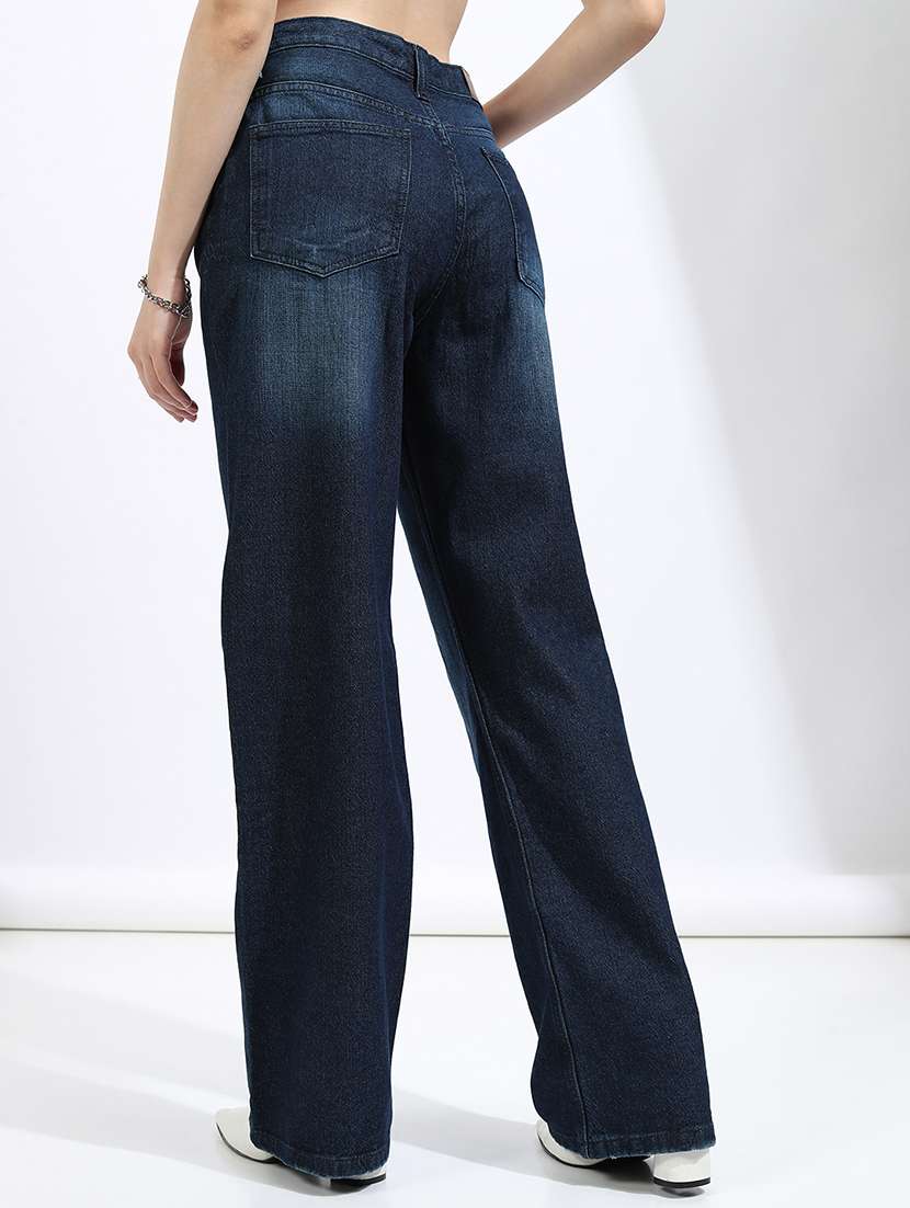 women blue cotton jean - 22462470 -  Standard Image - 4