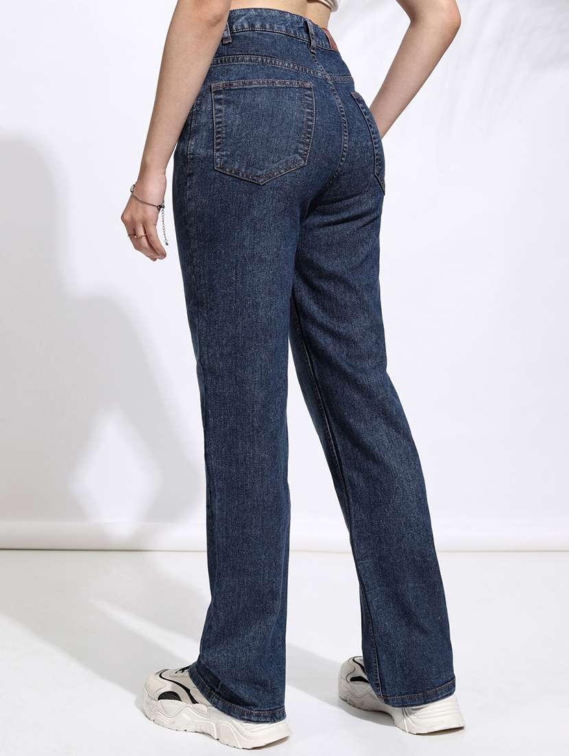 Women Blue Cotton Jean - 22462471 -  Standard Image - 4