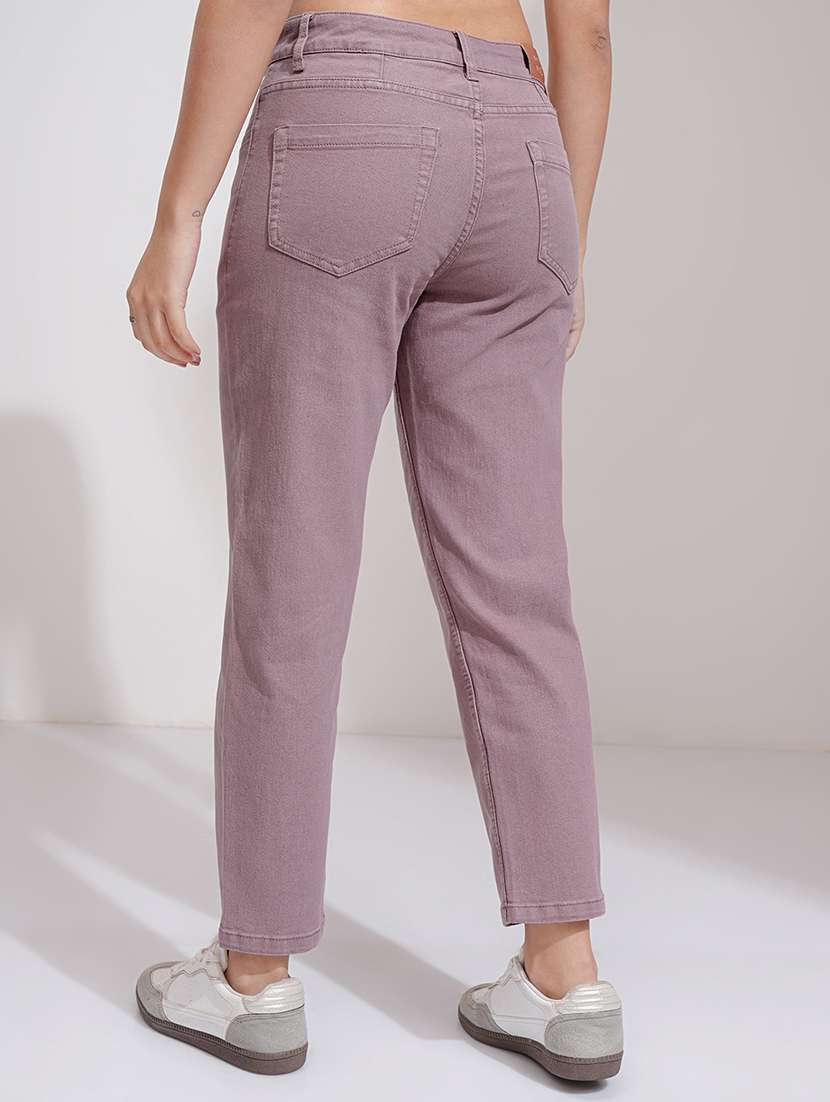women coffee brown cotton jean - 22462477 -  Standard Image - 4