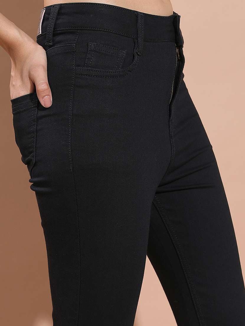 women black cotton jean - 22462489 -  Standard Image - 1