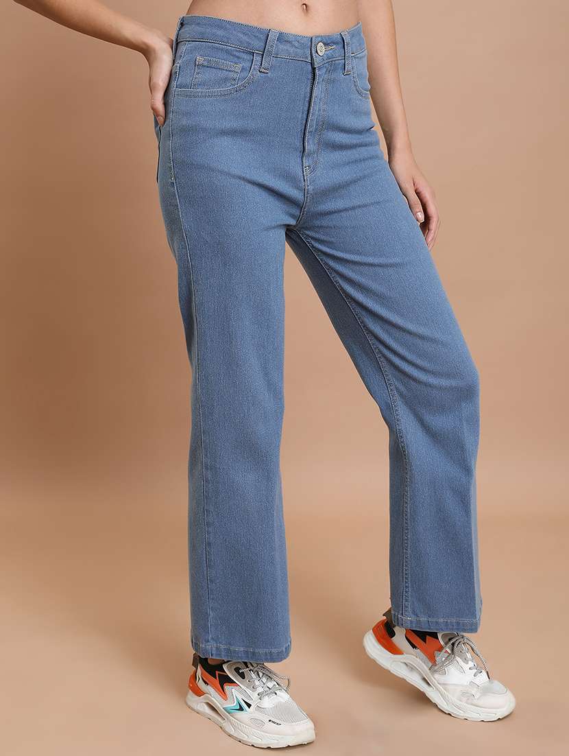 women blue cotton jean - 22462498 -  Standard Image - 1
