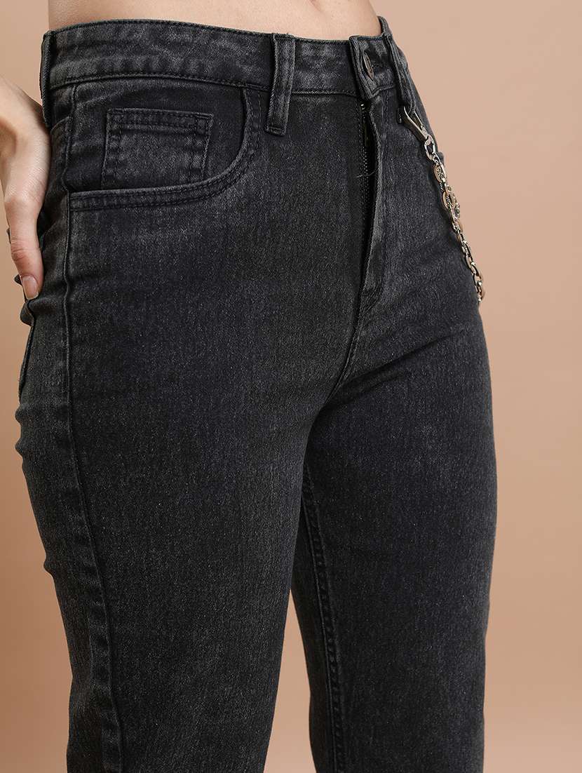 women grey cotton jean - 22462502 -  Standard Image - 1