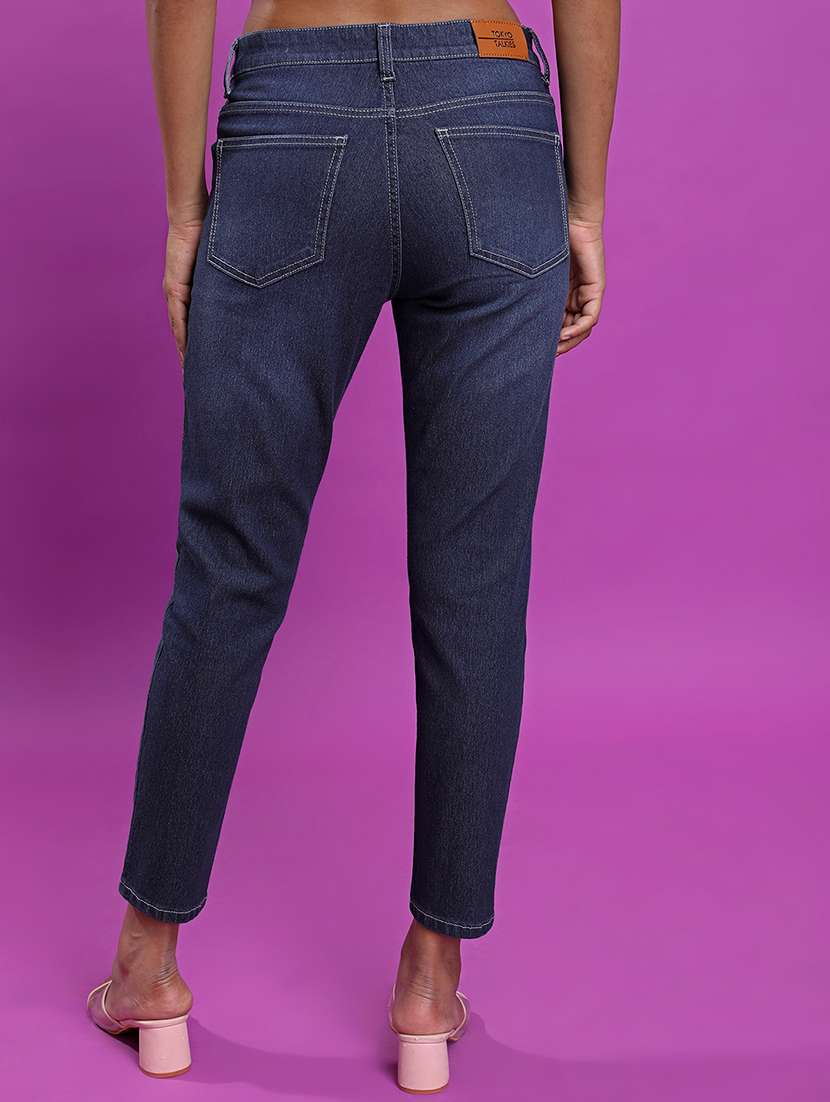 women blue cotton jean - 22462503 -  Standard Image - 4