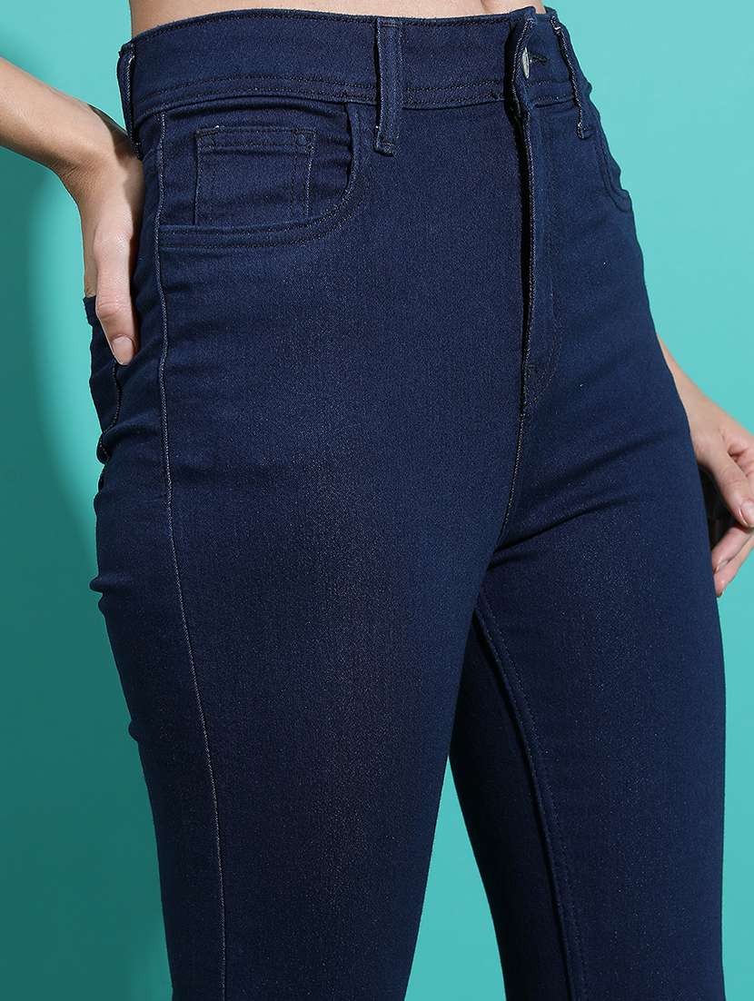 women blue cotton jean - 22462506 -  Standard Image - 1