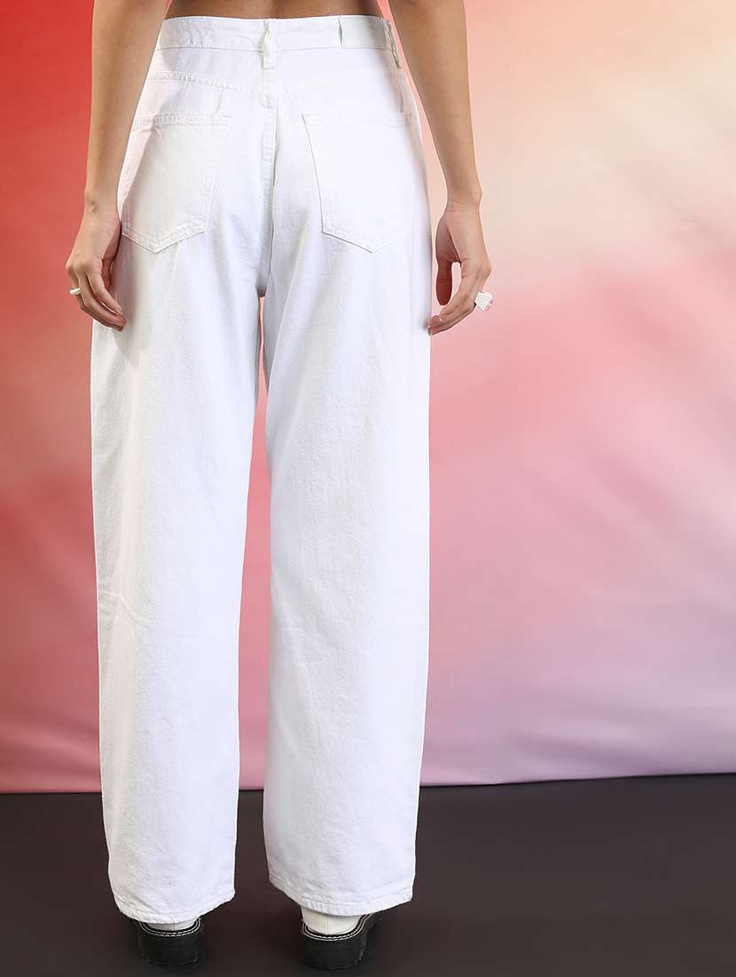 women white cotton jeans - 22462508 -  Standard Image - 4