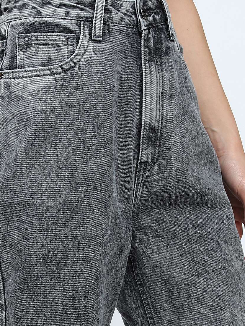 women grey cotton jeans - 22462514 -  Standard Image - 1