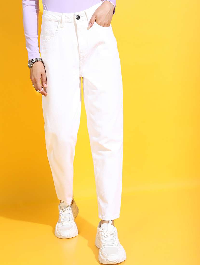 women white cotton jeans