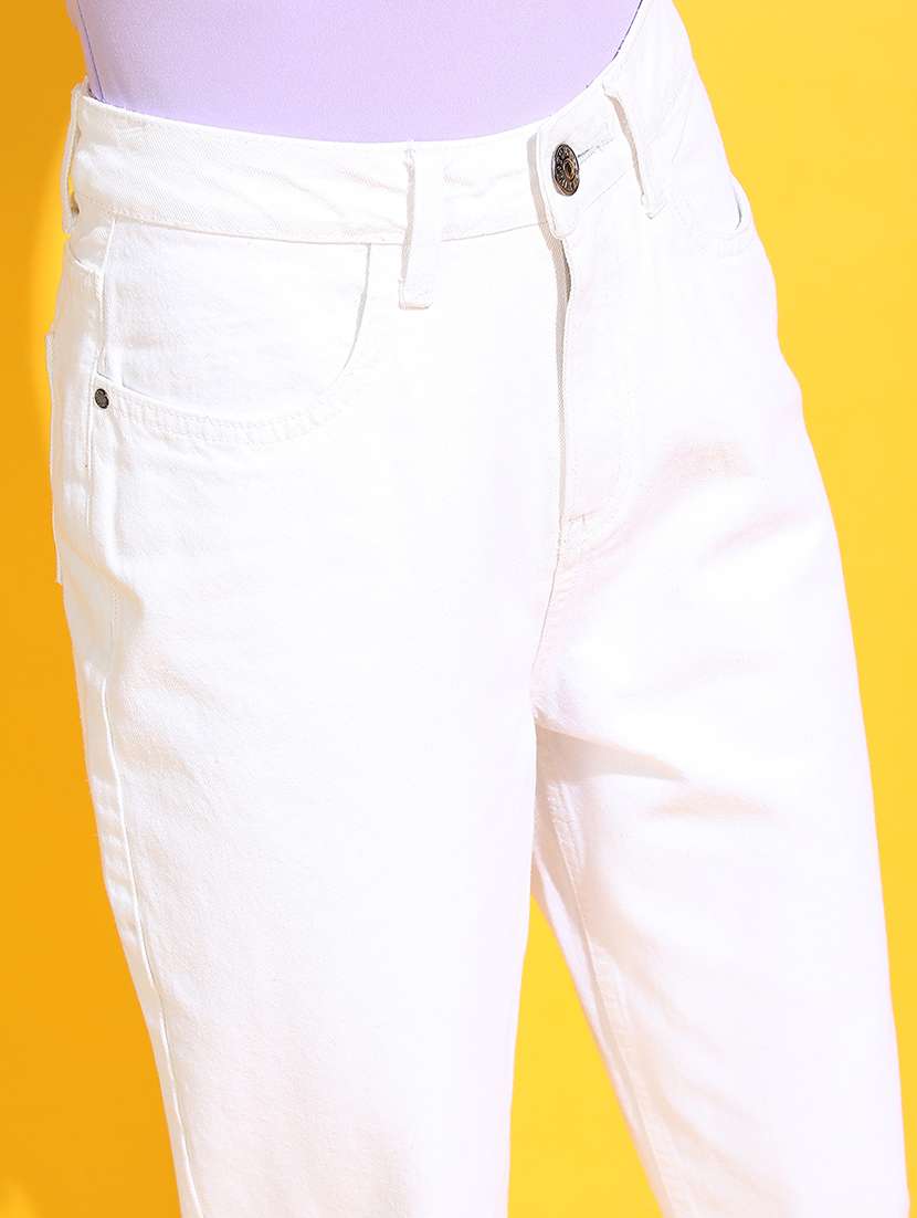 women white cotton jeans - 22462518 -  Standard Image - 1
