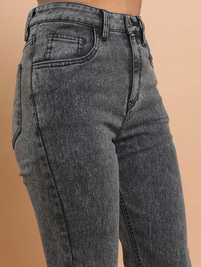 women grey cotton jeans - 22462523 -  Standard Image - 1