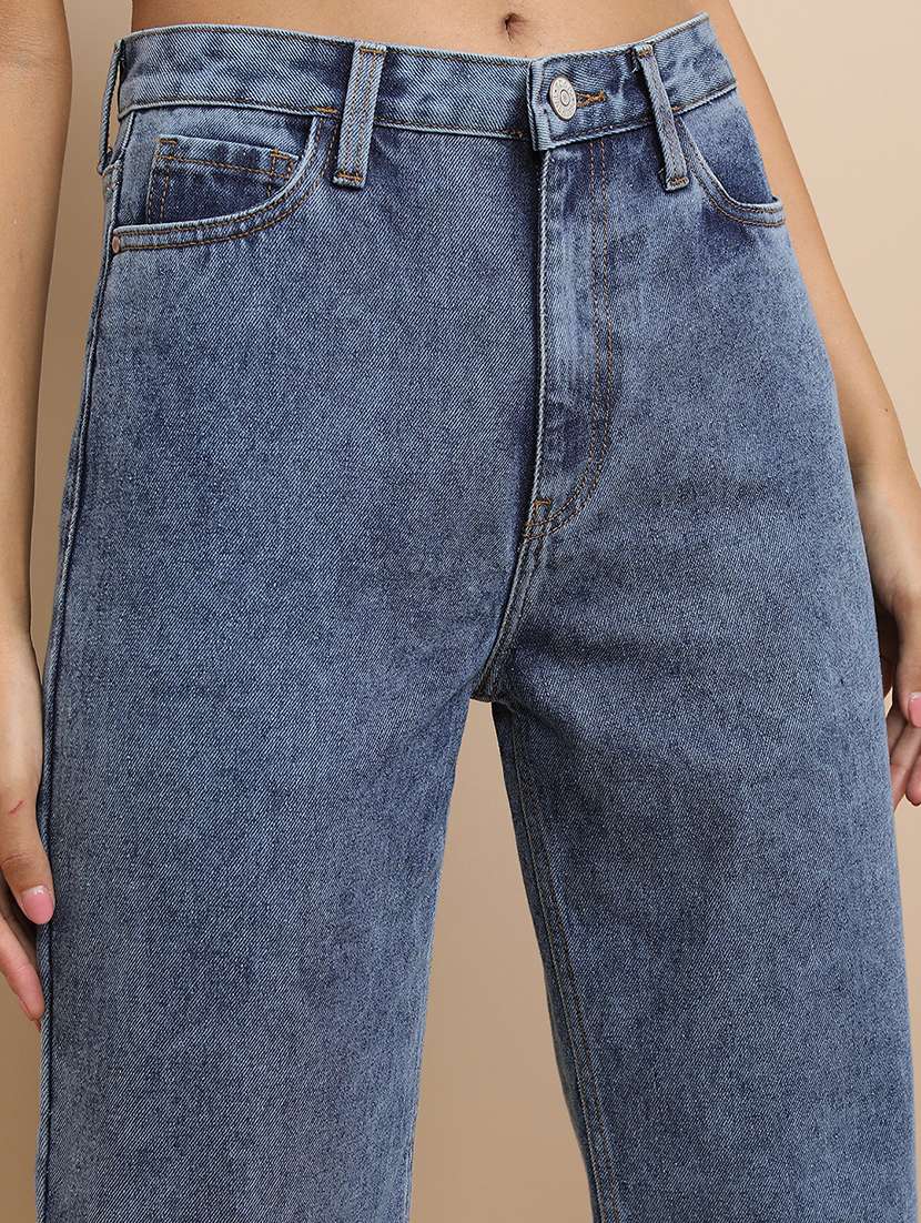 women solid mid rise straight jean - 22462524 -  Standard Image - 1