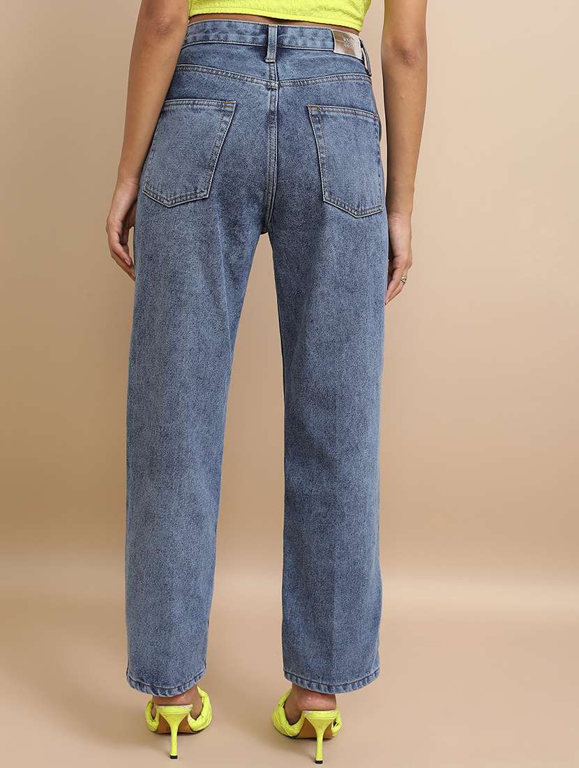 women solid mid rise straight jean - 22462524 -  Standard Image - 4