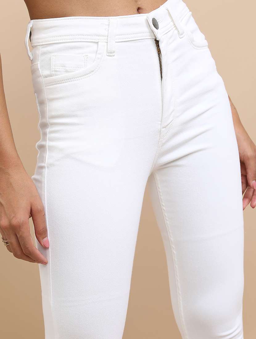 women white cotton jean - 22462526 -  Standard Image - 1
