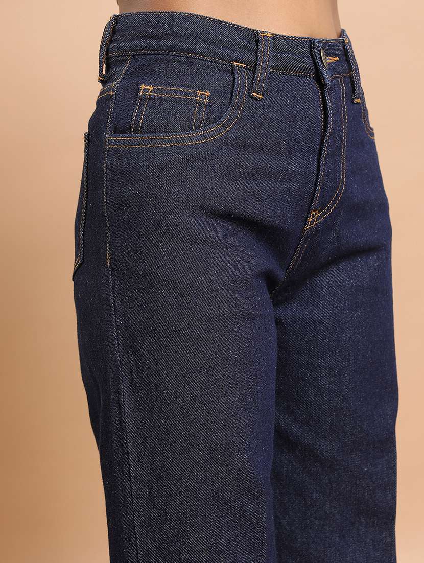 women blue cotton jean - 22462527 -  Standard Image - 1