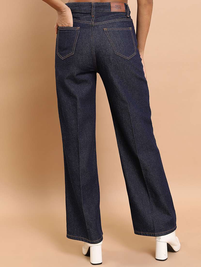 women blue cotton jean - 22462527 -  Standard Image - 4