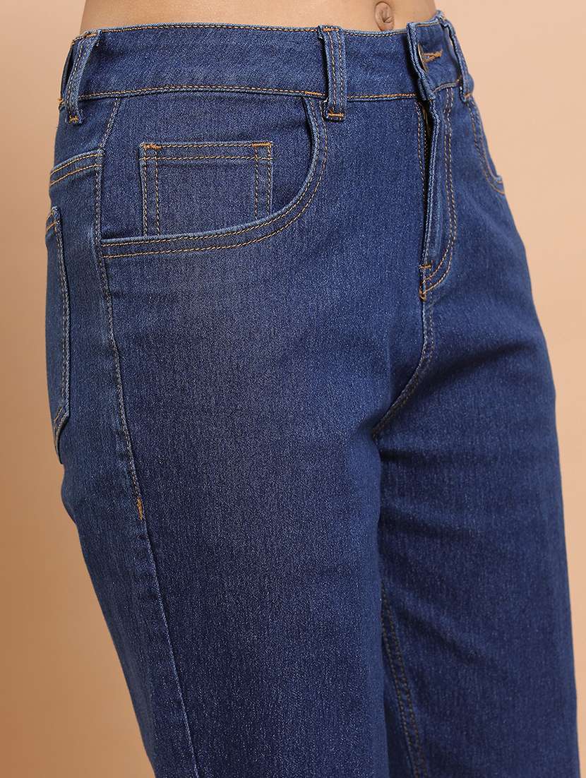 women blue cotton jeans - 22462528 -  Standard Image - 1