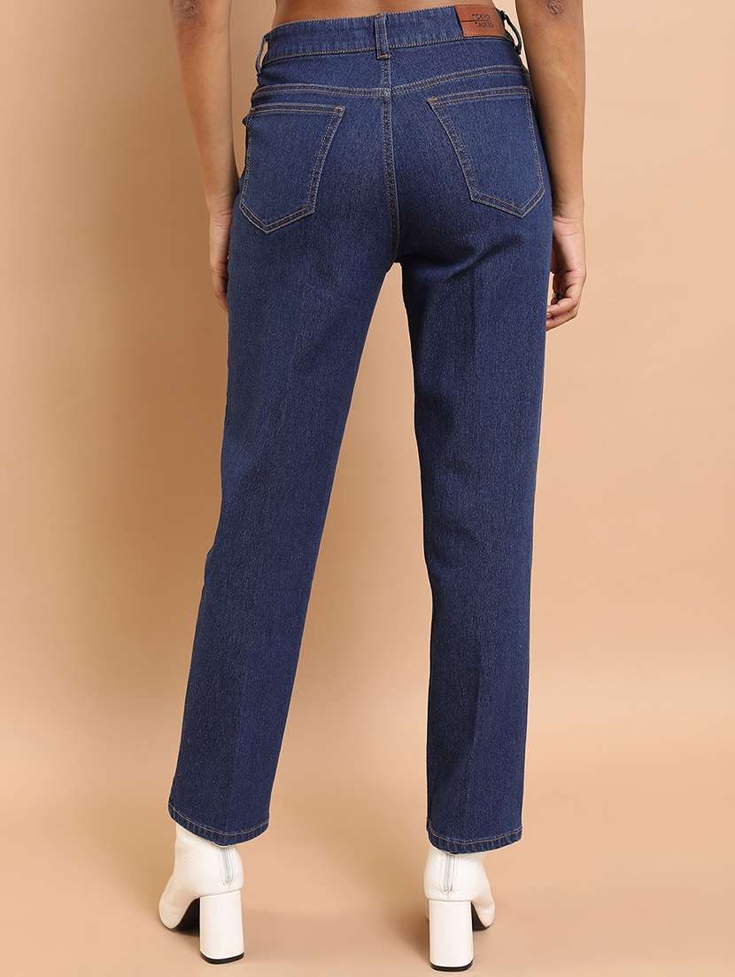 women blue cotton jeans - 22462528 -  Standard Image - 4