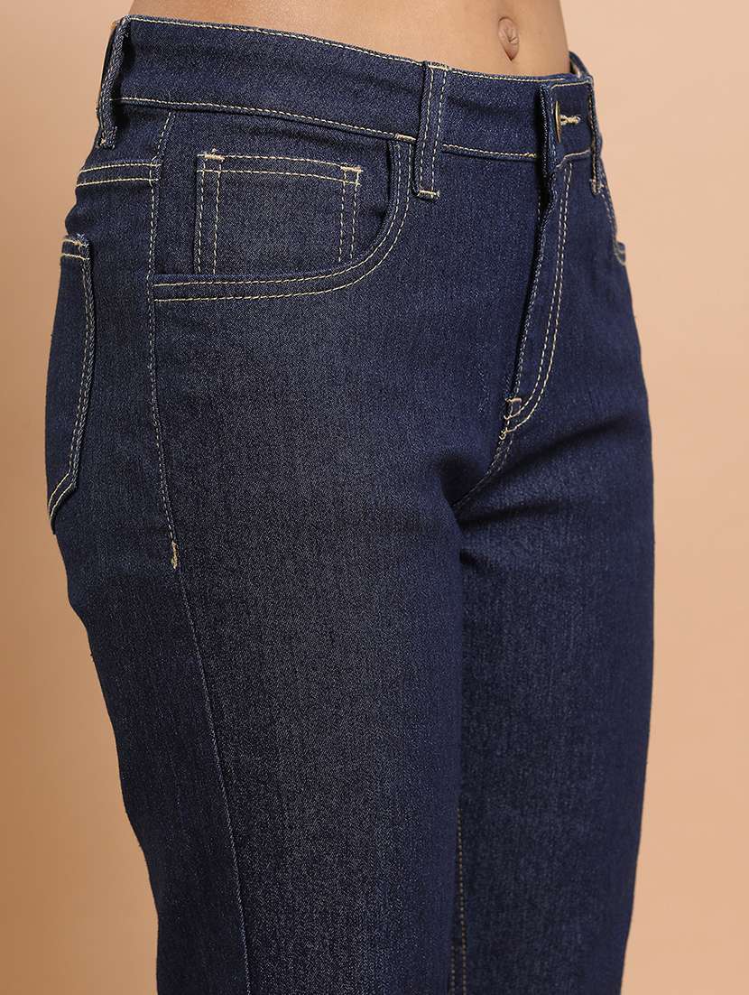 women blue cotton jeans - 22462530 -  Standard Image - 1