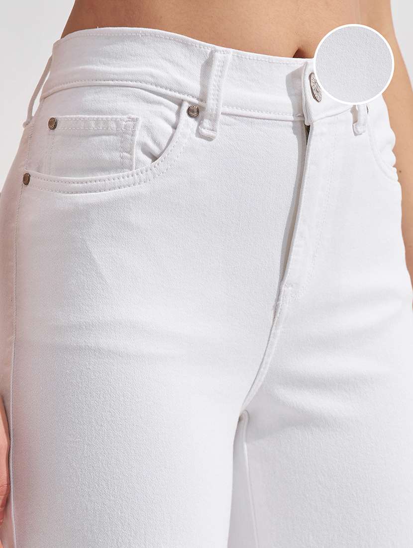 women white cotton jean - 22462534 -  Standard Image - 1