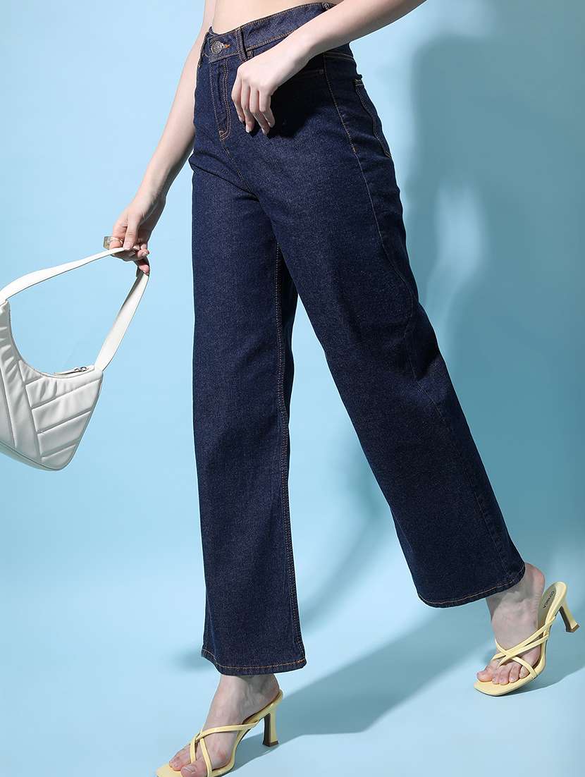 women blue cotton jeans - 22462536 -  Standard Image - 1