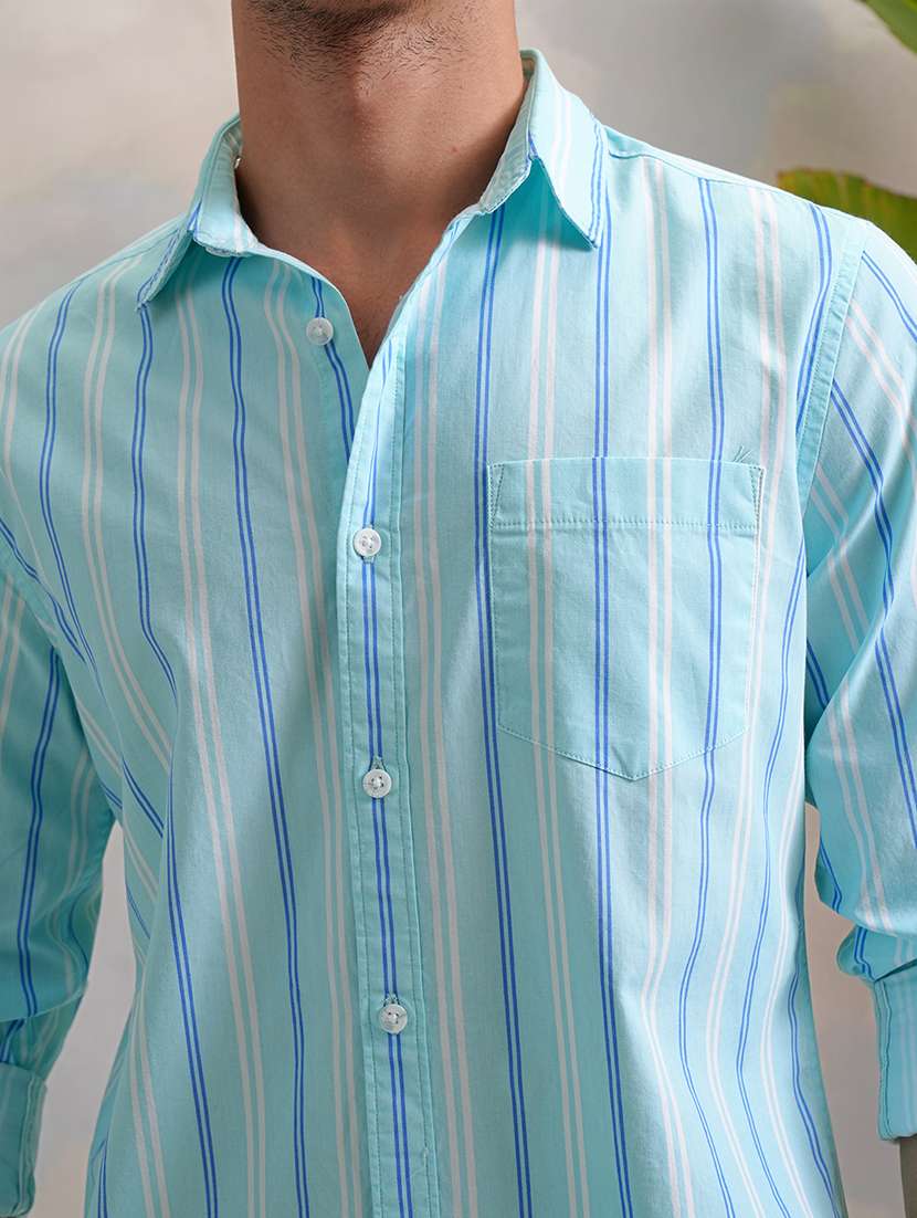 Men Printed Collared Long Sleeve Shirt - 22462541 -  Standard Image - 1