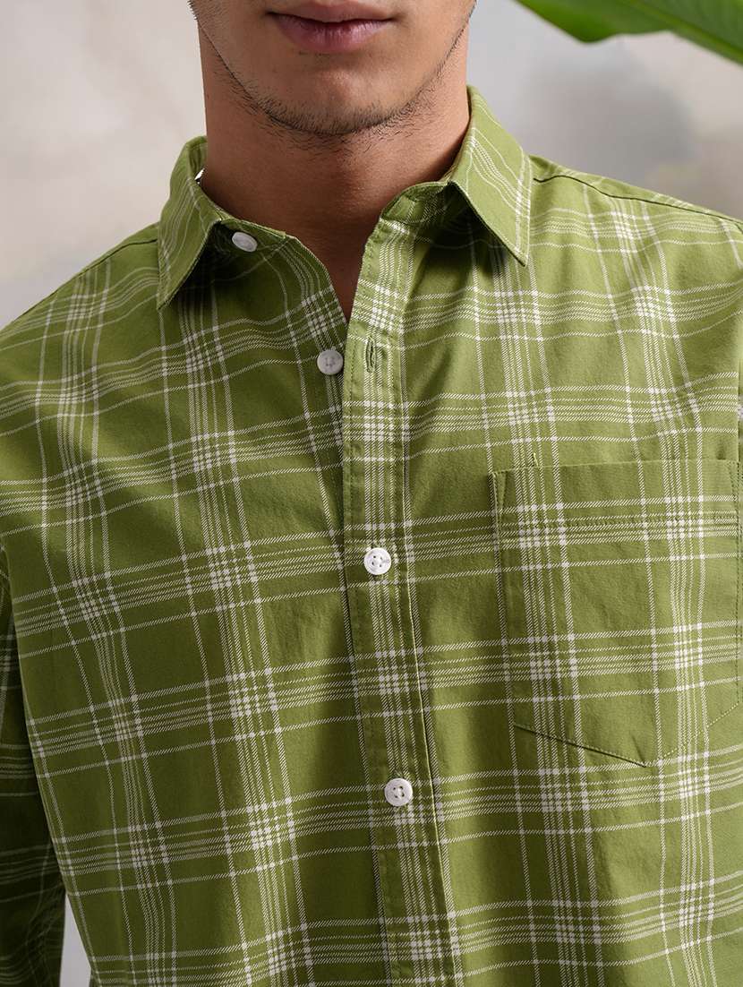 men printed collared long sleeve shirt - 22462542 -  Standard Image - 1