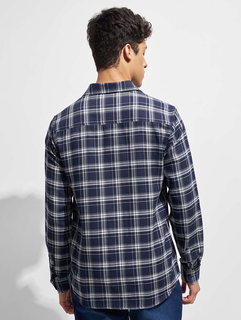 men checkered long sleeve regular fit casual shirt - 22462546 -  Standard Image - 4