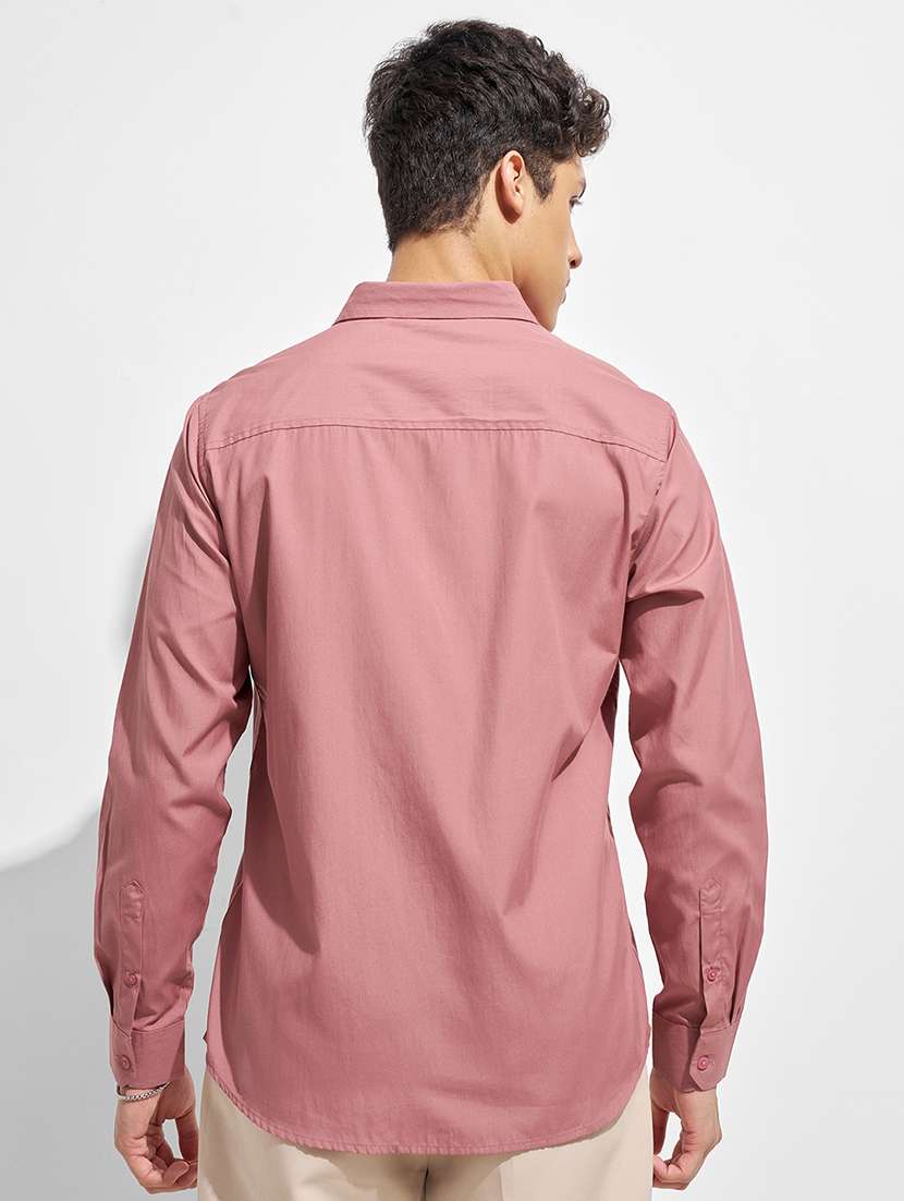 men solid long sleeve regular fit casual shirt - 22462547 -  Standard Image - 4
