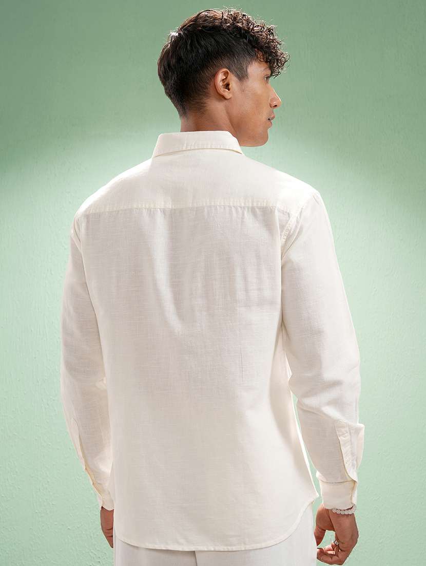 men solid long sleeve regular fit casual shirt - 22462548 -  Standard Image - 4