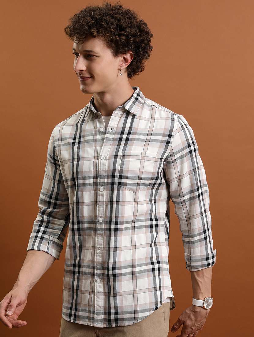 men checkered long sleeve regular fit casual shirt - 22462559 -  Standard Image - 1