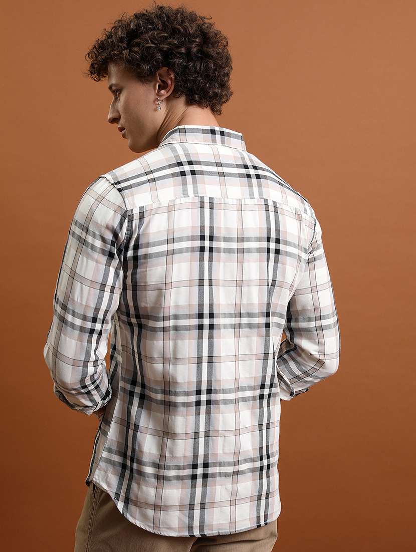men checkered long sleeve regular fit casual shirt - 22462559 -  Standard Image - 4