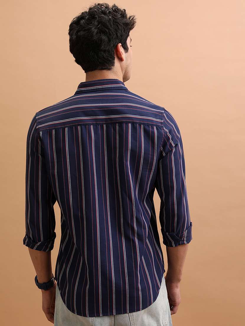 men striped long sleeve regular fit casual shirt - 22462560 -  Standard Image - 4
