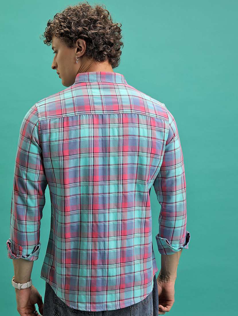 men checkered long sleeve regular fit casual shirt - 22462561 -  Standard Image - 4