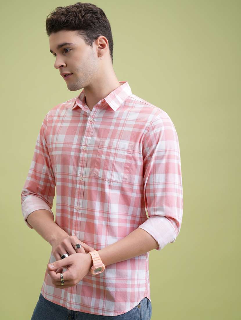men checkered long sleeve regular fit casual shirt - 22462570 -  Standard Image - 1