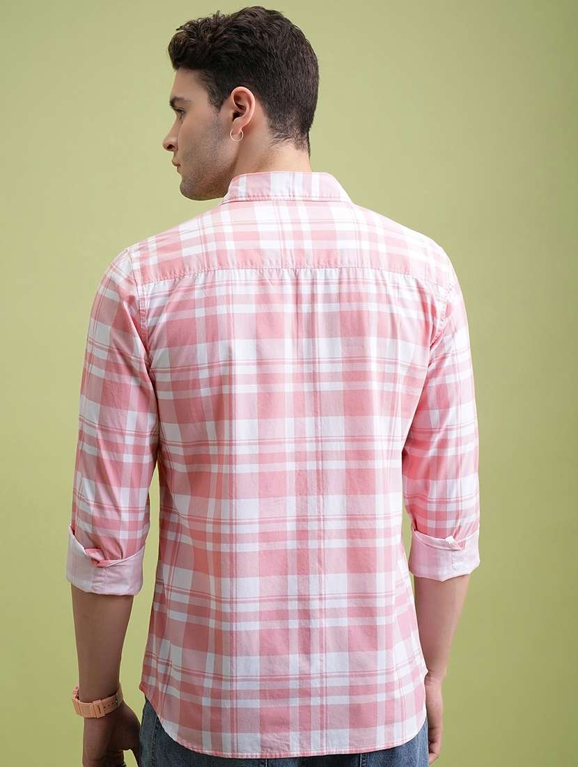 men checkered long sleeve regular fit casual shirt - 22462570 -  Standard Image - 4